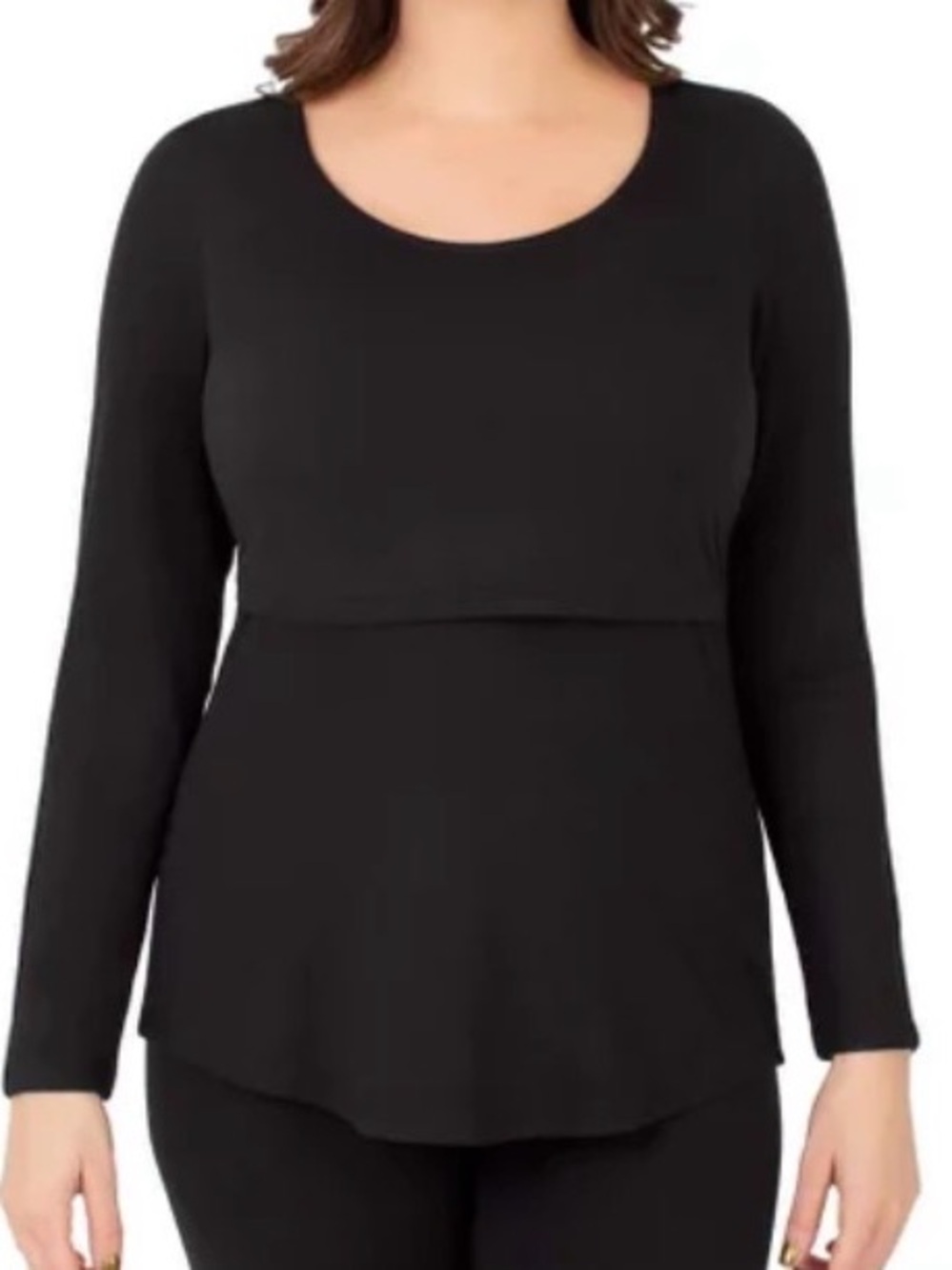 Kindred Bravely Nursing Top Long Sleeve Black Women’s Size Medium